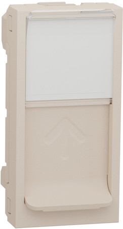Schneider Electric NU941044 UNICA MODULAR лиц.панель RJ45, одиночная, без коннектора, 1 модуль, бежевый