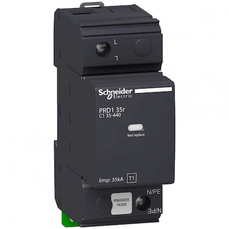 Schneider Electric 16649 PRD1 35r ОПН 1-ПОЛЮСНЫЙ КЛАСС 1 СО СМЕННЫМИ КАРТРИДЖАМИ