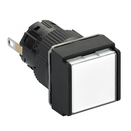 Schneider Electric XB6ECV1BP СИГН.ЛАМПА, 16ММ, КВАДР.,БЕЛАЯ, 24В,IP65