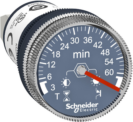 Schneider Electric XB5DTB25 ТАЙМЕР,ОТВ.22ММ, ЗАД. СРАБ, 24В,3-60МИН