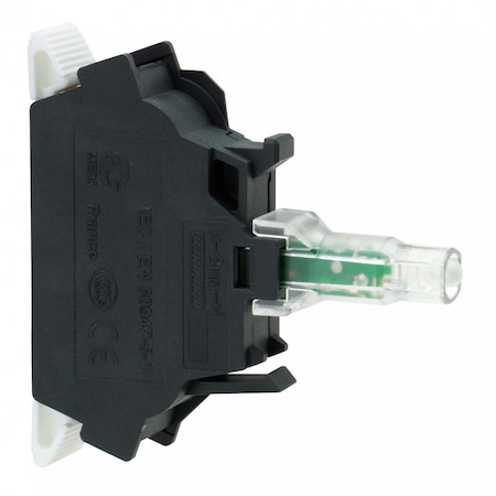 Schneider Electric ZBVM45 КОНТ. БЛОК С LED,230В, ПРУЖ.ЗАЖИМЫ,КРАС.