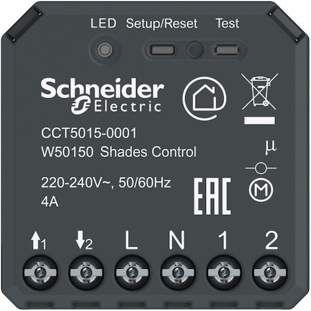 Schneider Electric CCT5015-0001 Микромодуль Wiser, управление жалюзи, 16А, 500ВА, deep CE60