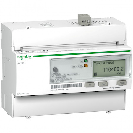 Schneider Electric A9MEM3375 Счетчик 3-ф актив-реакт iEM3375 125А 4Т.