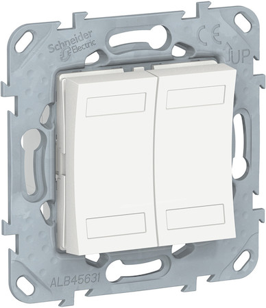 Schneider Electric NU553118 UNICA NEW KNX 4-кнопочный выключатель, БЕЛЫЙ