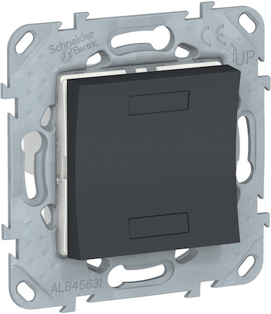 Schneider Electric NU553054 UNICA NEW KNX 2- кнопочный выключатель, АНТРАЦИТ
