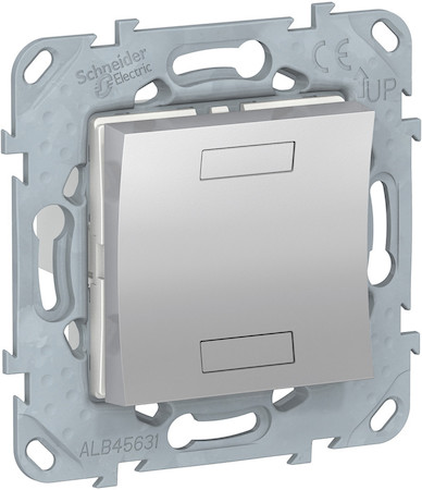 Schneider Electric NU553030 UNICA NEW KNX 2-кнопочный выключатель, АЛЮМИНИЙ