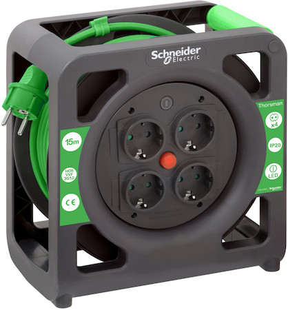 Schneider Electric IMT33135 Удлинитель катушечный Thorsman 4 роз 15м 3х1.0 IP20