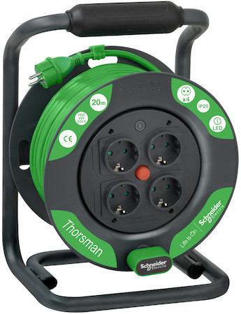 Schneider Electric IMT33140 Удлинитель катушечный Thorsman 4 роз 20м 3х1.5 IP20