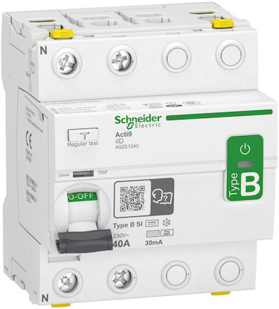 Schneider Electric A9Z61240 ВЫКЛЮЧАТЕЛЬ ДИФФ. ТОКА iID 2П 40A 30mA B-SI-ТИП