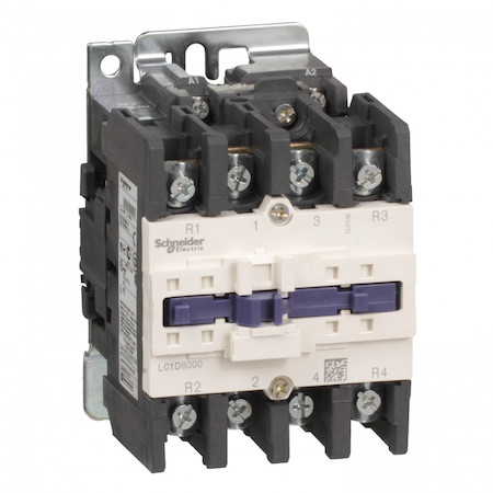 Schneider Electric LC1D800086FWS207 КОНТАКТОР D 4Р (2НО + 2НЗ),AC1 125 A,110V DC 1.8 Вт,РАСШ.ДИАП,ЗАЖ.КОЛЬЦ.НАКОН.ЖД