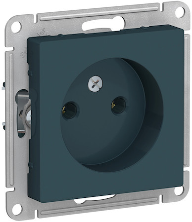 Schneider Electric ATN000841 ATLASDESIGN РОЗЕТКА без заземления без шторок, 16А, механизм, ИЗУМРУД