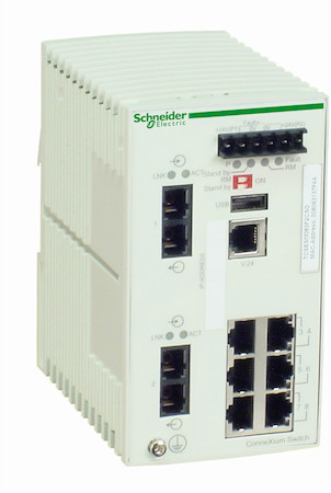 Schneider Electric TCSESM083F2CU0 КОММУТАТОР CONNEXIUM (MANAGED) 6TX/2FX-M