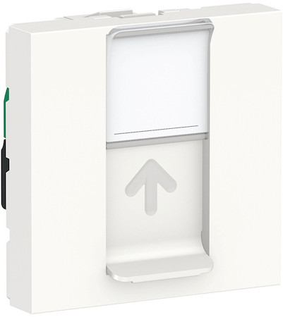 Schneider Electric NU341118 UNICA MODULAR розетка компьютерная, RJ45, одиночная, кат. 5е UTP, 2 модуля,белый