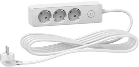 Schneider Electric ST9435W UNICA EXTEND удлинитель 3 розетки 2К+З, кабель 5м, белый