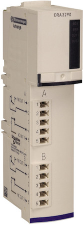 Schneider Electric STBDRA3290K Модуль дискр. вых. реле, 2 канала, 7А (form A/B), 2x5pt, Size 3, Standard