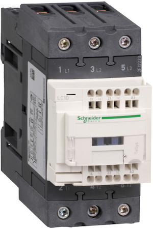 Schneider Electric LC1D40A3F7 3P КОНТАКТОР EVERLINK AC3 440В 40A ПРУЖИННЫЙ ЗАЖИМ, КАТУШКА УПР. 110В AC 50/60ГЦ