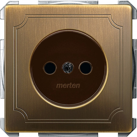 Schneider Electric MTN2000-4143 MERTEN МЕХАНИЗМ розетки 16А без з/к с/шт. АНТИЧНАЯ ЛАТУНЬ, QF SD