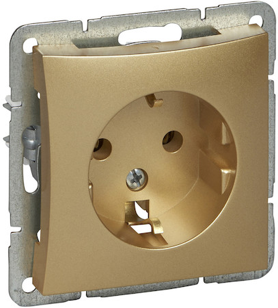 Schneider Electric WDE000443 ДУЭТ РОЗЕТКА с заземлением, 16А, механизм, ШАМПАНЬ