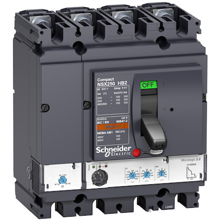 Schneider Electric LV433331 4П АВТОМ.ВЫКЛ. MICR2.2 40A NSX100HB2 (100кА при 690B)