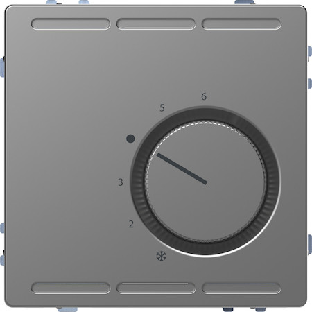 Schneider Electric MTN5763-6036 MERTEN D-Life ТЕРМОРЕГУЛЯТОР с центр. пл. с перекл. конт.24В, НЕРЖ. СТАЛЬ, SD