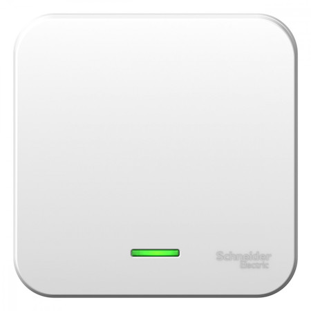Schneider Electric BLNVA101101 BLANCA О/У 1-клавишный ВЫКЛЮЧАТЕЛЬ (cх.1) с подсветкой, 10А, 250B,БЕЛЫЙ
