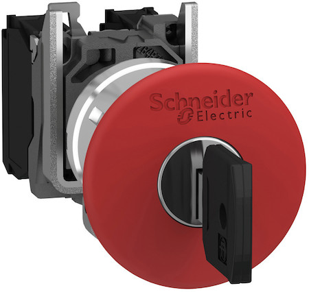 Schneider Electric КНОПКА ДЛЯ АВАР. ОСТ. И ОТК., ВОЗВ. КЛЮЧ XB4BS9442