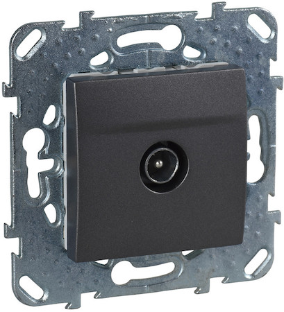 Schneider Electric MGU5.464.12ZD UNICA TOP РОЗЕТКА TV, оконечная, ГРАФИТ