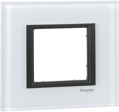 Schneider Electric MGU68.002.7C2 UNICA CLASS РАМКА 1-постовая, БЕЛОЕ СТЕКЛО
