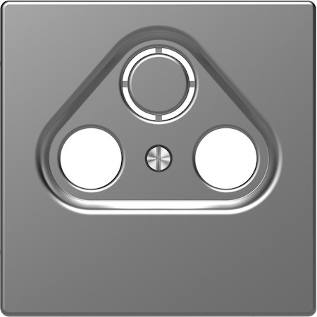 Schneider Electric MTN4123-6036 MERTEN D-Life ЦЕНТРАЛЬНАЯ НАКЛАДКА TV розетки, 2/3 отверстий, НЕРЖ. СТАЛЬ