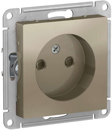 Schneider Electric ATN000549 ATLASDESIGN РОЗЕТКА без заземления со шторками, 16А, механизм, ШАМПАНЬ
