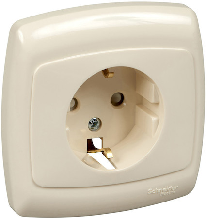 Schneider Electric RS16-121-SI РОЗЕТКА &laquo;РОНДО&raquo;СУ С ЗК СЛ.К