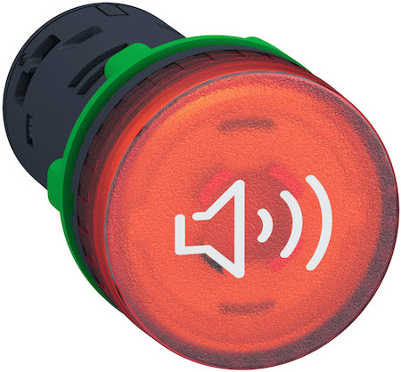 Schneider Electric XB5KS2B4 ЗУММЕР, НЕПР./ПРЕР.СИГН., КРАС.ПОДС.,24В