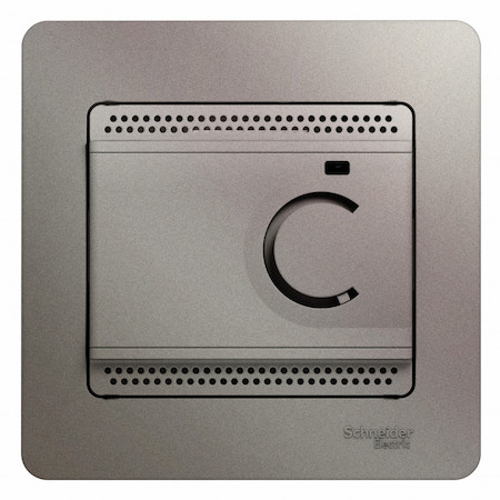 Schneider Electric GSL001238 GLOSSA ТЕРМОСТАТ электрон.теплого пола с датчиком,+5-+50°C,10A,в сборе, ПЛАТИНА