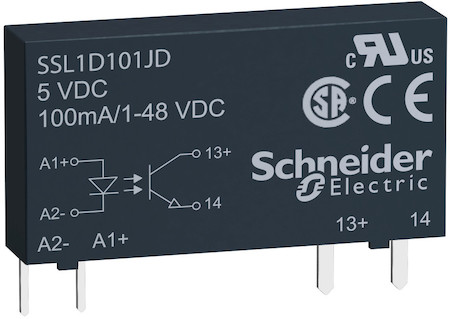 Schneider Electric ТВЕРДОТЕЛЬНОЕ РЕЛЕ, 1 ФАЗА, 100мА SSL1D101JD