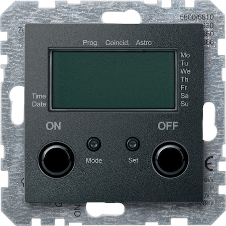 Schneider Electric MTN586014 MERTEN ТАЙМЕР ЭЛЕКТР. НЕД., 1000ВА, 230В, АНТРАЦИТ, SM