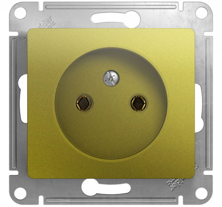 Schneider Electric GSL001041 GLOSSA РОЗЕТКА без заземления,16А, 250В, механизм, ФИСТАШКОВЫЙ