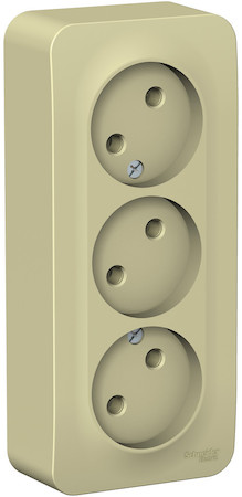 Schneider Electric BLNRA000317 BLANCA О/У РОЗЕТКА 3-ая без заземления без шт. ИЗОЛ.ПЛ., 16А, 250В, БЕЖЕВЫЙ