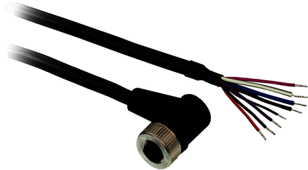 Schneider Electric XZCP53P12L2 КАБ. С КОННЕКТ. М12,8 PIN, 2М,РАЗЪЕМ УГ.