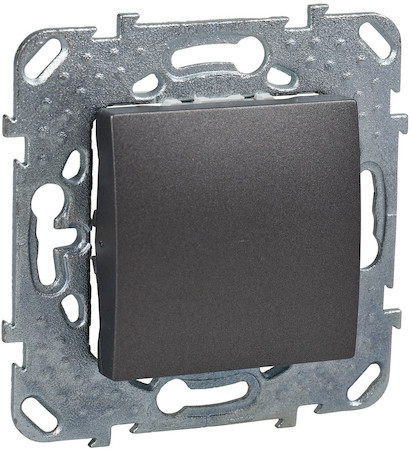 Schneider Electric MGU5.205.12ZD UNICA TOP ПЕРЕКЛЮЧАТЕЛЬ 1-клавишный, перекрестный, сх. 7, 10 АХ, 250 В, ГРАФИТ
