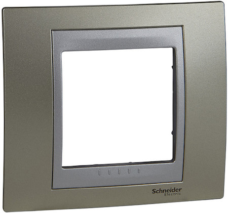 Schneider Electric MGU66.002.095 UNICA TOP РАМКА 1-постовая, АЛЮМИНИЙ/ОПАЛ