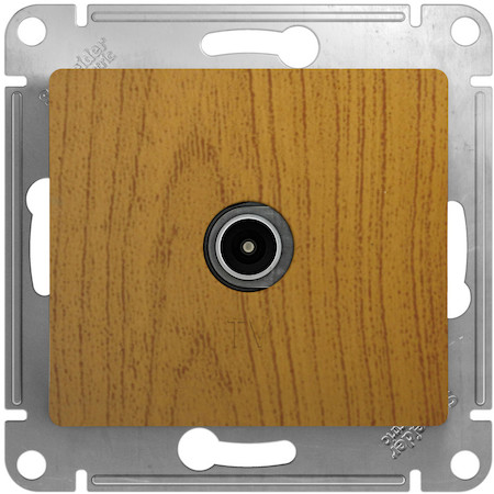 Schneider Electric GSL000591 GLOSSA TV РОЗЕТКА оконечная 1DB, механизм, ДЕРЕВО ДУБ