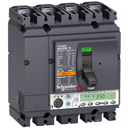 Schneider Electric LV433529 4П АВТОМ.ВЫКЛ. M6.2E 250A NSX250R(200кА при 415В, 45кА при 690B)