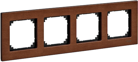 Schneider Electric MTN4054-3472 MERTEN M-Elegance РАМКА деревянная 4 поста, ВИШНЯ, SM