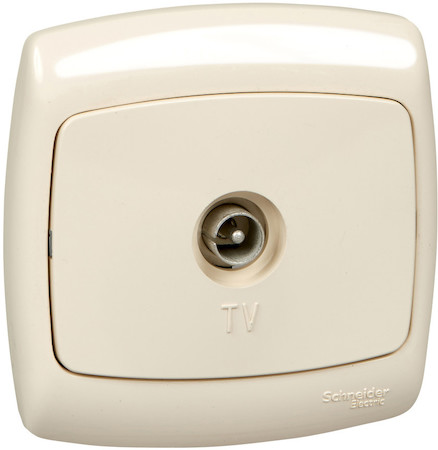 Schneider Electric RAT-1-SI РОНДО С/У РОЗЕТКА телевизионная, СЛОНОВАЯ КОСТЬ. Россия