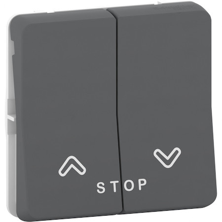 Schneider Electric MUR35042 MUREVA S МЕХАНИЗМ КНОПОЧНОГО ВЫКЛЮЧАТЕЛЯ для управления жалюзи, АНТРАЦИТ, IP55