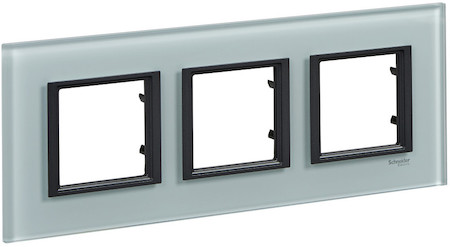 Schneider Electric MGU68.006.7C3 UNICA CLASS РАМКА 3-постовая, МАТОВОЕ СТЕКЛО