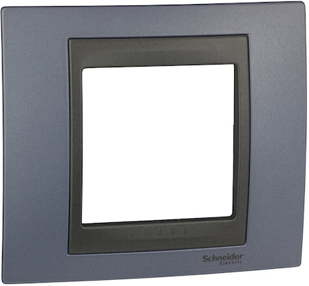 Schneider Electric MGU66.002.298 UNICA TOP РАМКА 1-постовая, ГРАФИТ/БЕРИЛЛ