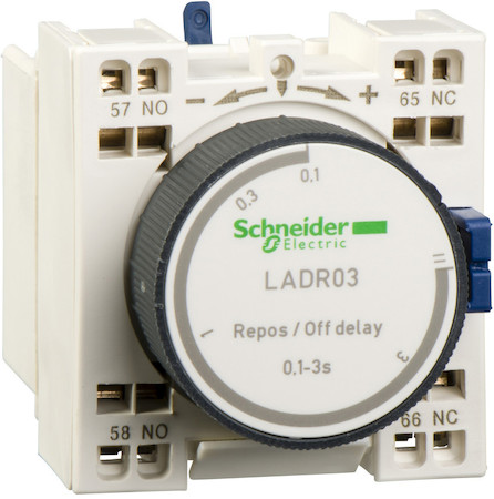 Schneider Electric LADT23 ДОП.КОНТ.ВЫД.ВРЕМ.ВКЛ 0,1…30С, ПРУЖ.ЗАЖ.