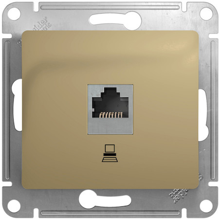 Schneider Electric GSL000481K GLOSSA РОЗЕТКА компьютерная RJ45 кат.5E, механизм, ТИТАН
