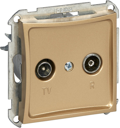 Schneider Electric WDE000493 ДУЭТ TV-R РОЗЕТКА одиночная 2DB, механизм, ШАМПАНЬ
